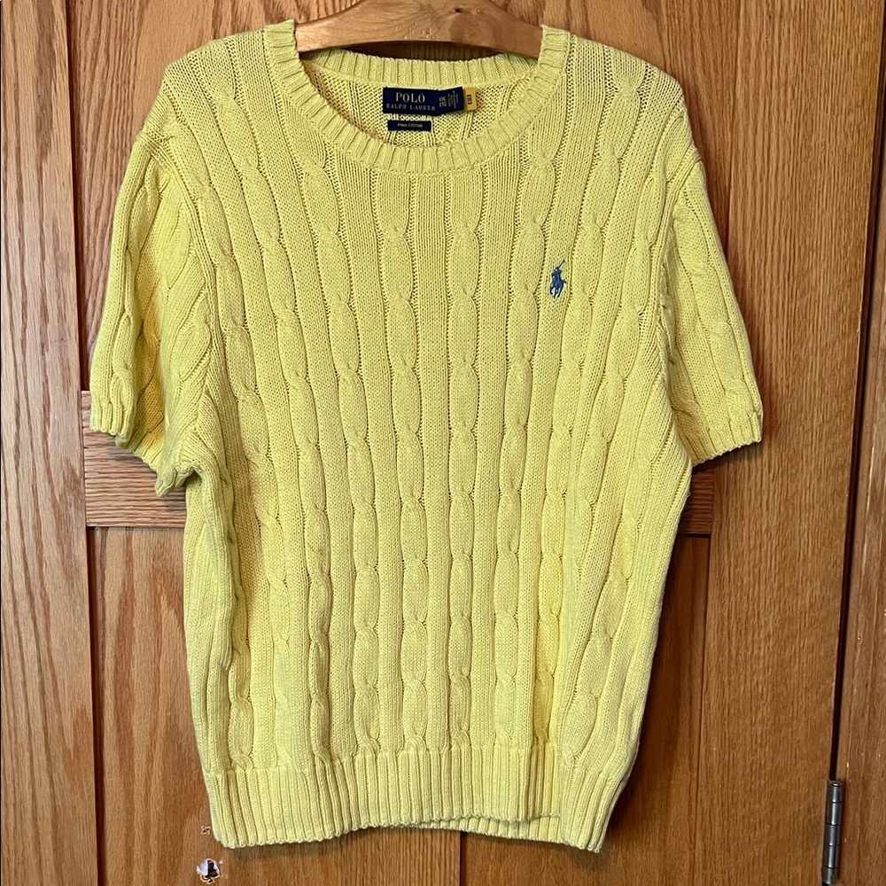 Polo by Ralph Lauren Yellow Cable Knit Sweater